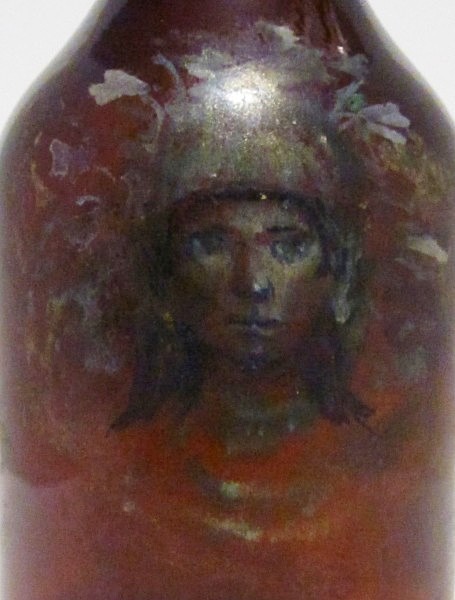 painted brandy bottle (detail 01)