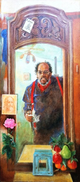 self-portrait in mirror