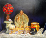 don juan de castañeda. still life by antony de senna alkyd/oil on panel 20" x 24", 50.8cm x 60.9cm